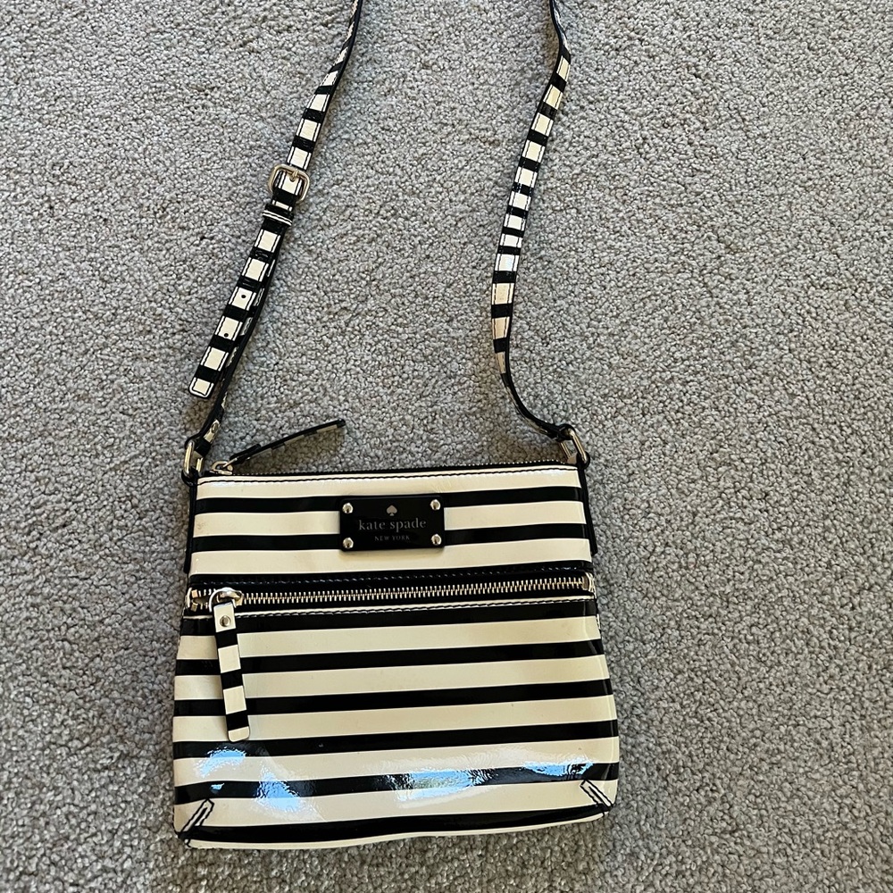 Striped Kate Spade Cross Body Purse